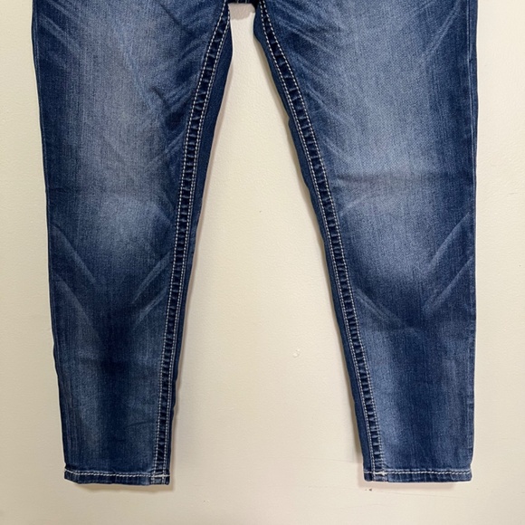 Miss Me Blue Denim Ankle Skinny Jeans Size 29 Style JP8715AK - Picture 4 of 12